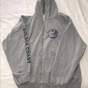 brandy Melville oversized golden coast zip up